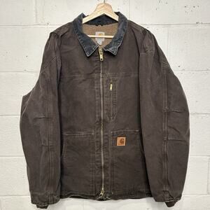 Vintage Carhartt Sherpa-Lined Ridge Jacket “Dark Brown” C61